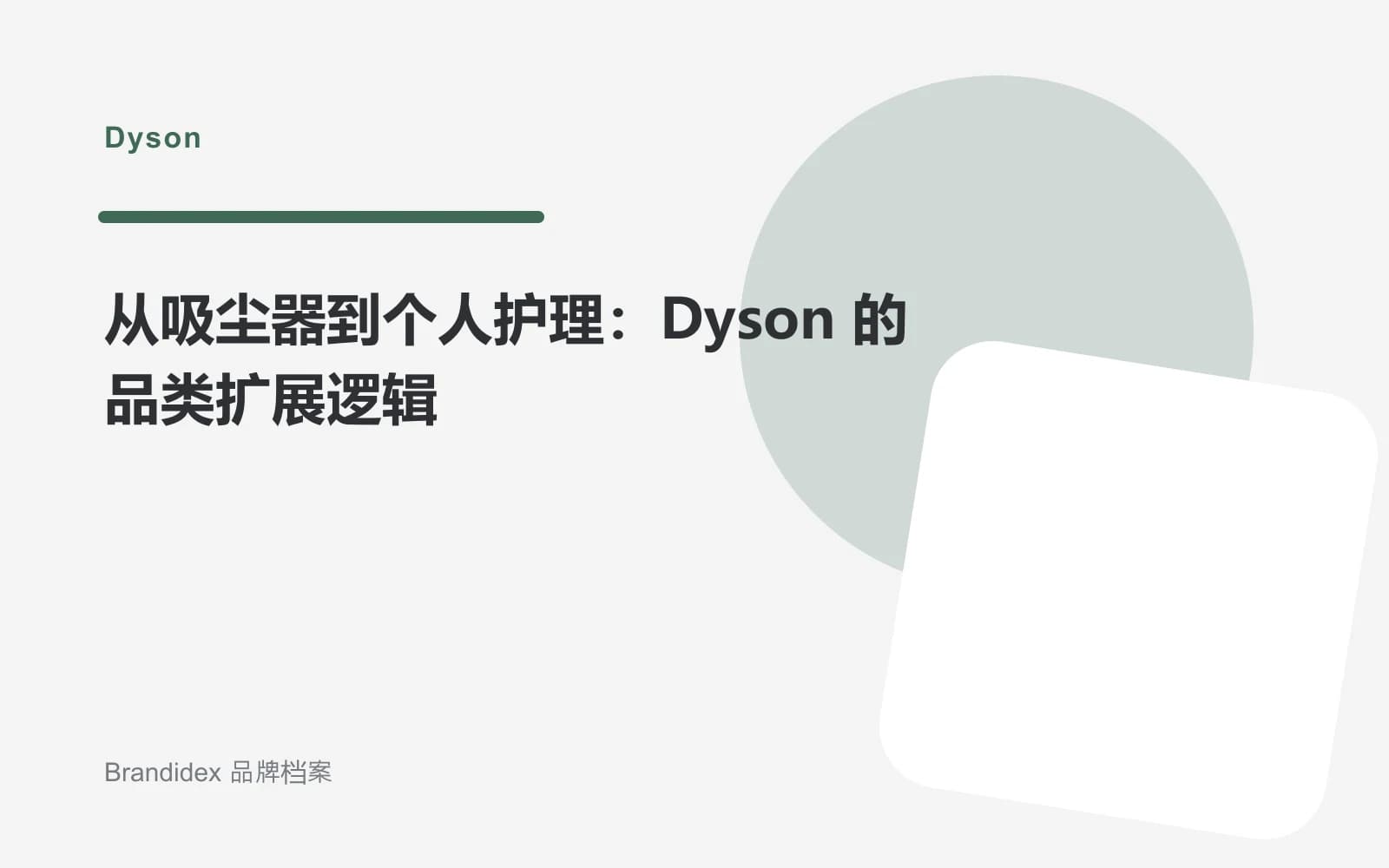 从吸尘器到个人护理:Dyson 的品类扩展逻辑文章封面