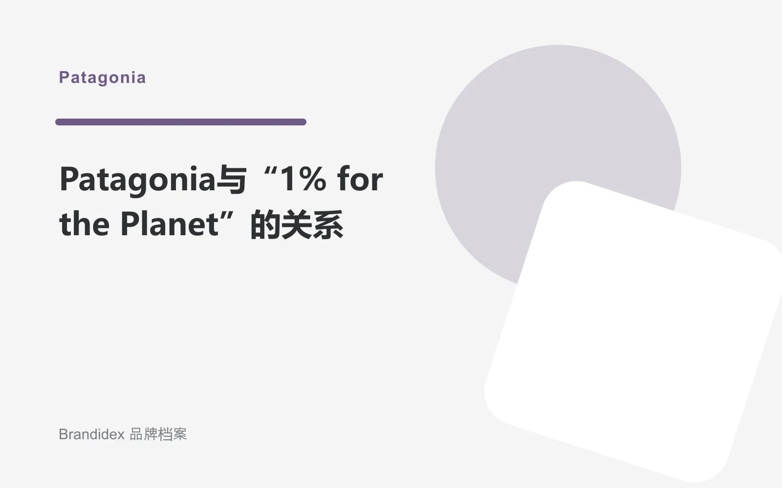 Patagonia与“1% for the Planet”的关系文章封面